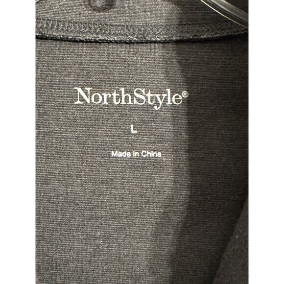 Northstyle Gray 1/4 Zip 3/4 Sleeve Dress, Sz L LagenLook Gorpcore Pullover - Picture 3 of 10